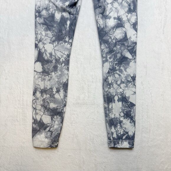 ATHLETA Salutation Tie Dye Ankle 7/8 Leggings Stash Pocket Gray White Sz XS - Picture 9 of 11
